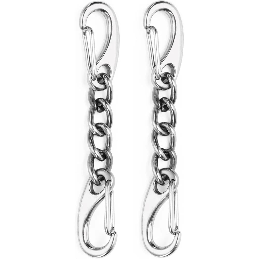 Stainless Steel Dog Collar Safety Clip 2 Pack for Escape Prevention