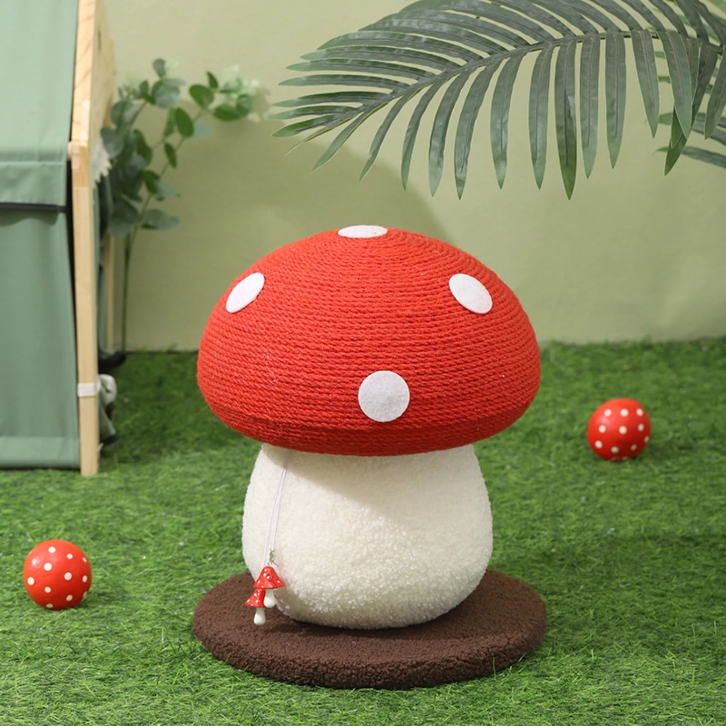 Red Cap Mushroom Cat Scratching Post Cute Indoor Cat Tower