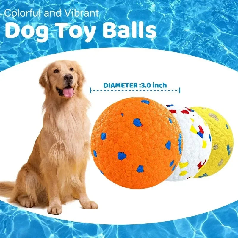 Vibrant Dog Toy Balls 2PK Bouncy Durable for Large Medium Dogs