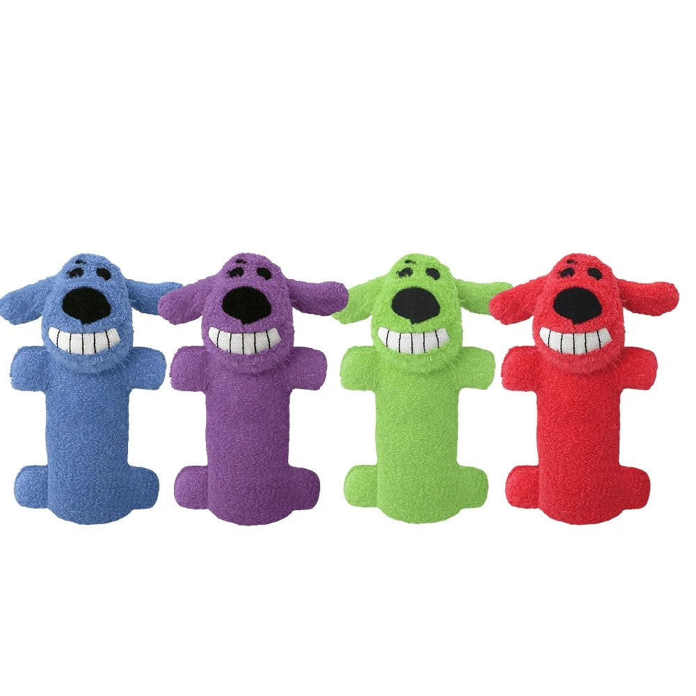 XMSJ Loofa Plush Dog Toy Squeaky Fetching Tugging Snuggling