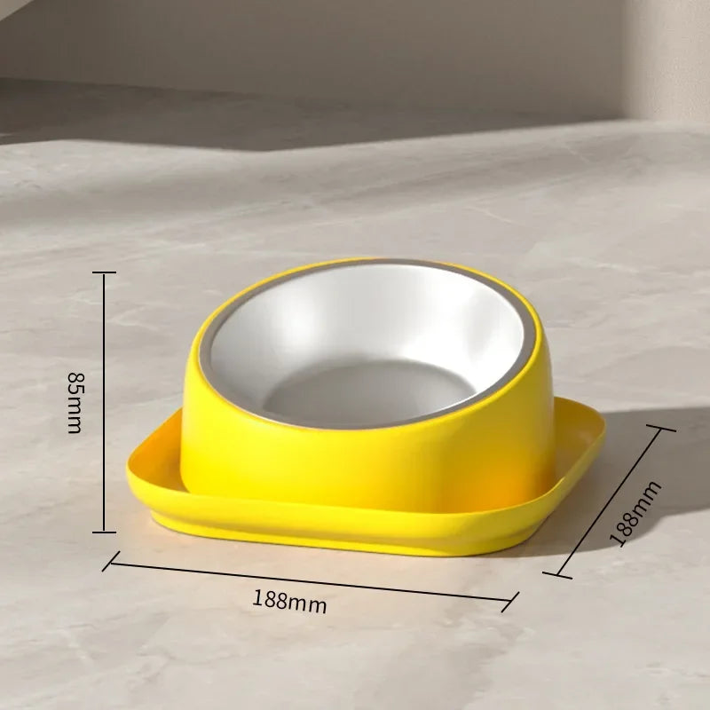 Anti-Overturning Non-Slip Cat Feeder Bowl 15 Degree Slope