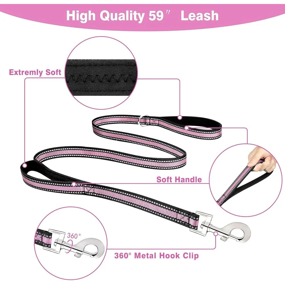 Reflective No Pull Pet Harness Leash Set for Dogs of All Sizes