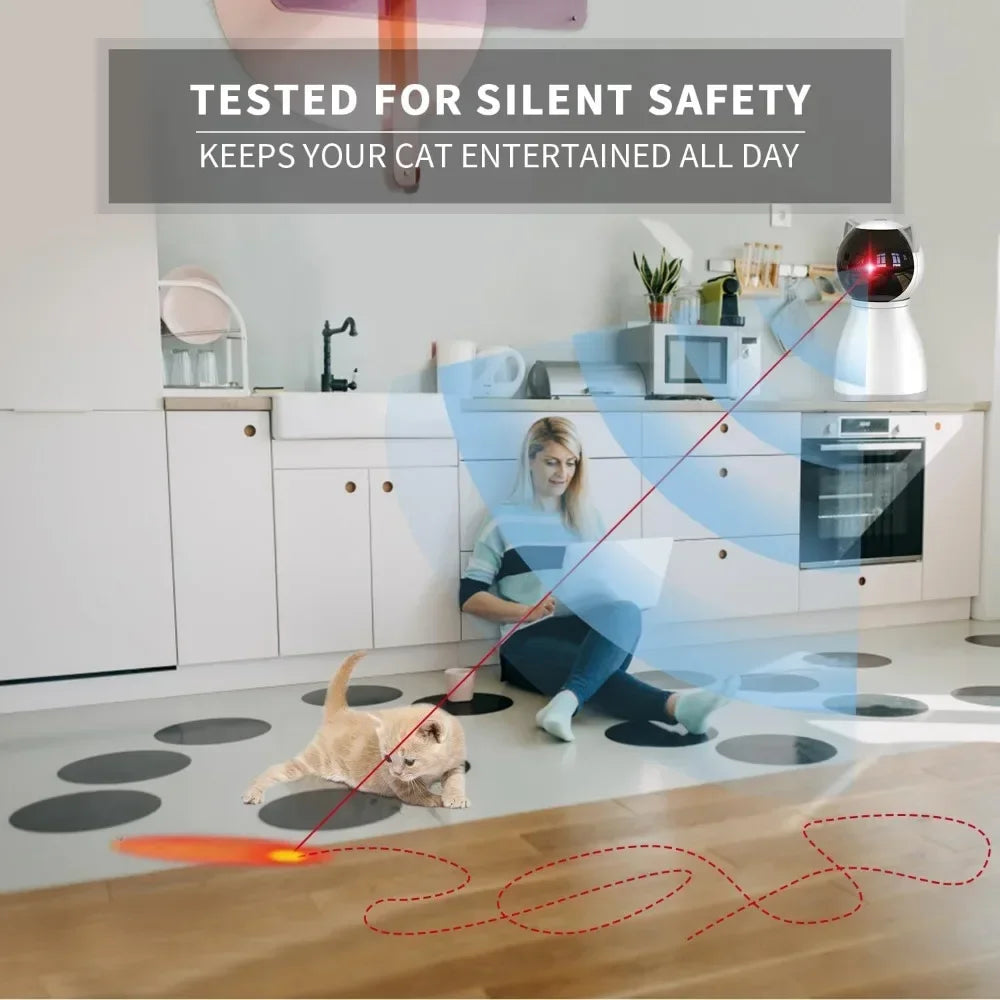 Automatic Random Trajectory Cat Laser Toy for Indoor Fun