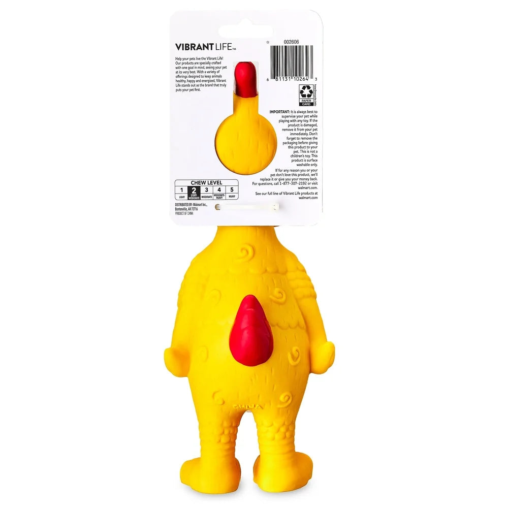XMSJ Screaming Chicken Dog Toy Chew Level 2 Durable Latex