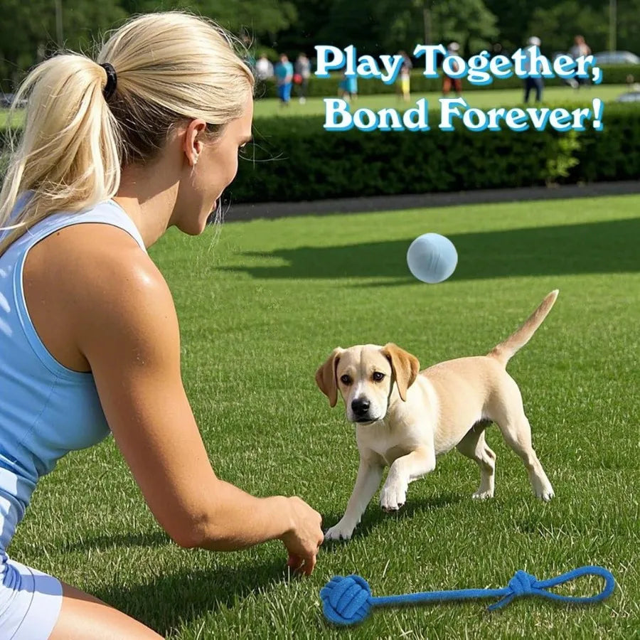 Hignconcerned Puppy Chew Toys Bundle Interactive Rubber Teething Rings BraidedRopes