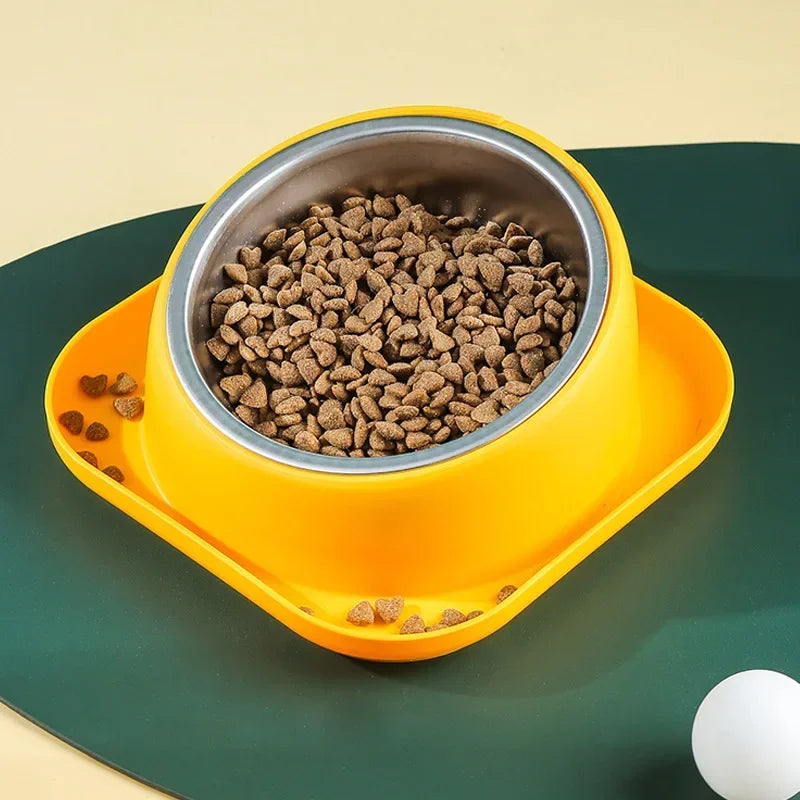 Anti-Overturning Non-Slip Cat Feeder Bowl 15 Degree Slope