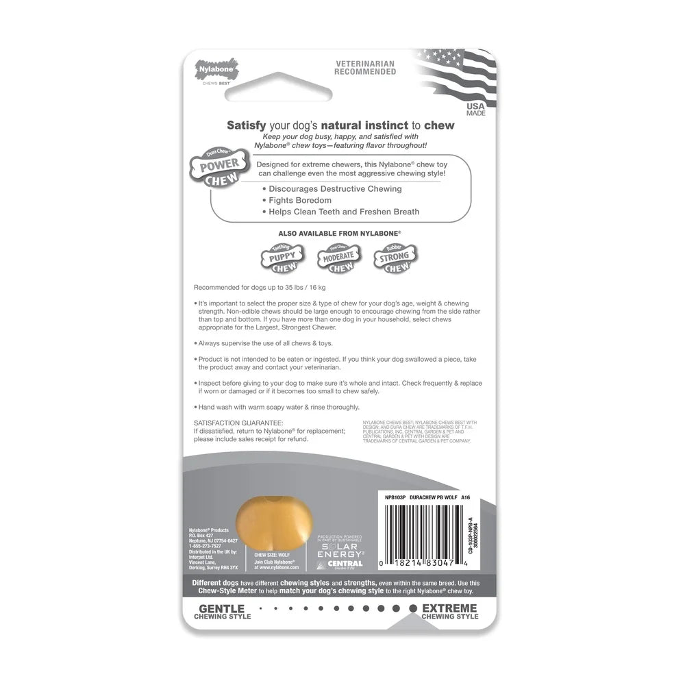 XMSJH Power Chew Nylon Dog Bone Peanut Butter Flavor Toy