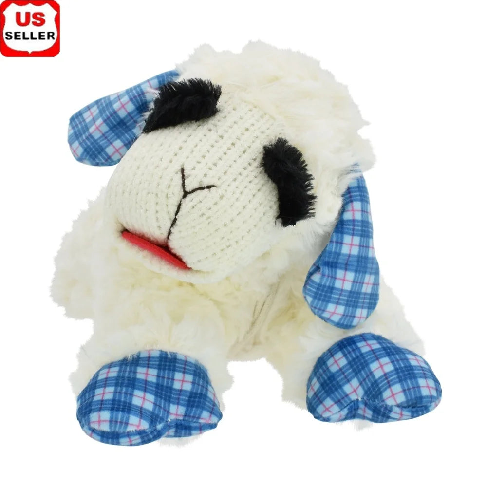 XMSJ Lamb Chop Dog Plush Toy Squeaker Fetch Cuddle