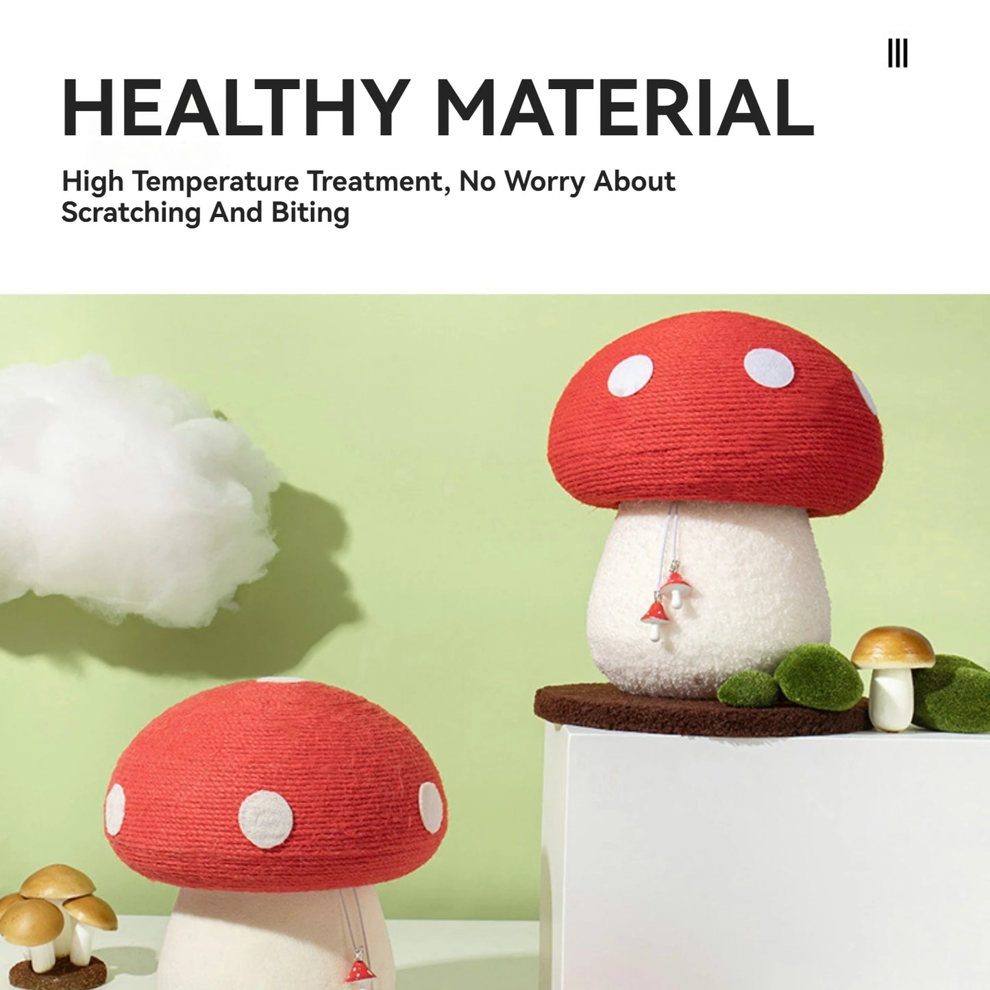 Red Cap Mushroom Cat Scratching Post Cute Indoor Cat Tower