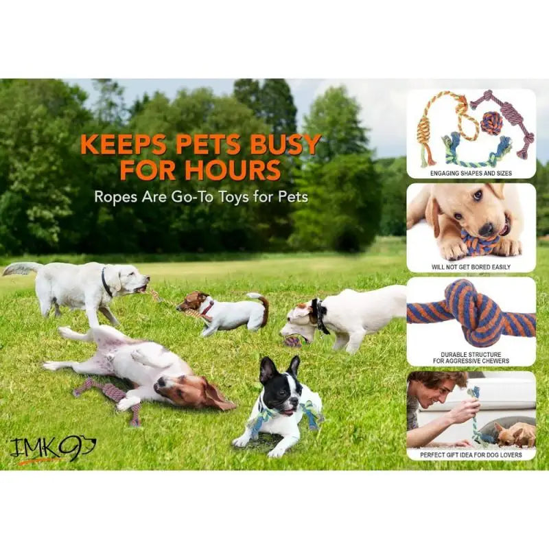 Gumay Bell Knot Dog Chew Toy For Teething And Training