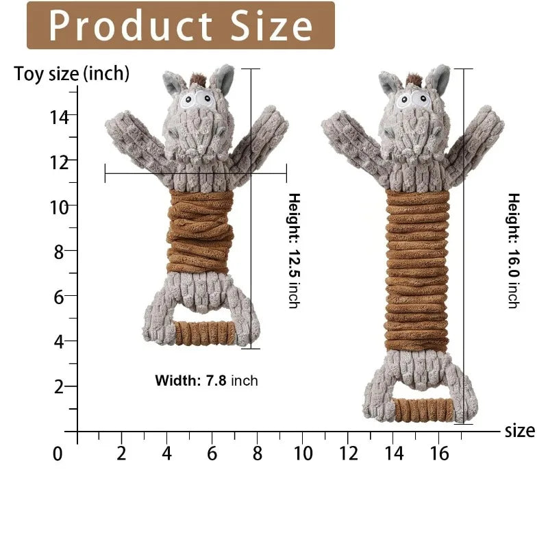 Hign-concerned Durable Plush Dog Tug Toy Set For Fun