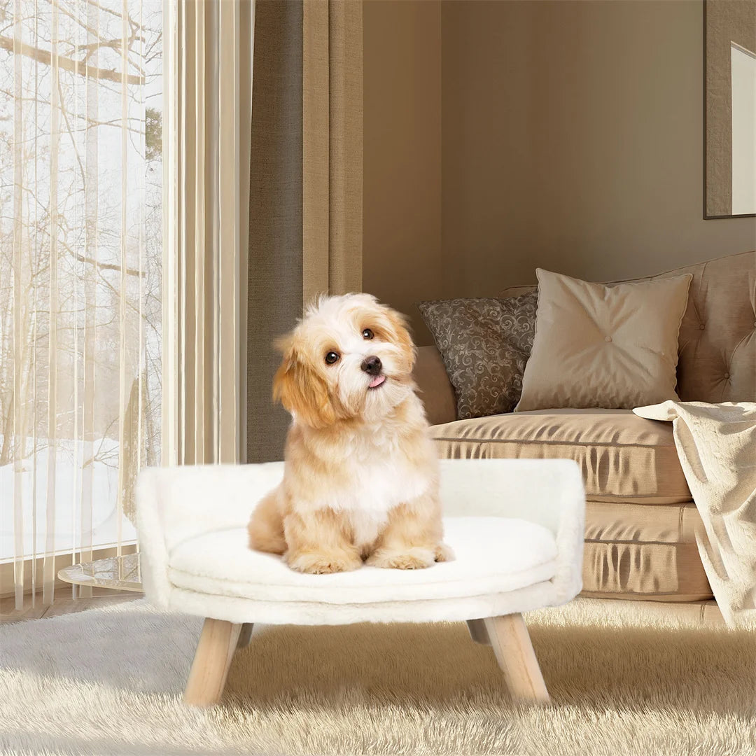 Luxury Cat Bed Soft Plush Fabric Nesting Chair for Small Pets