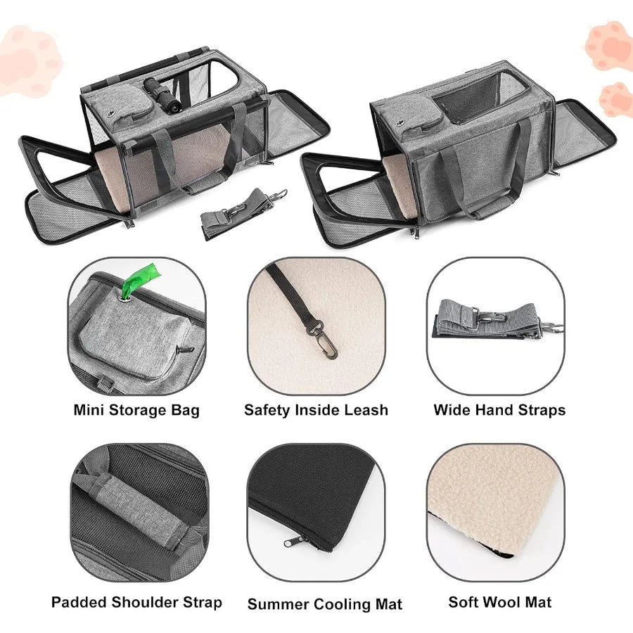 Hign-concerned Soft Sided Pet Carrier For Cats And Puppies