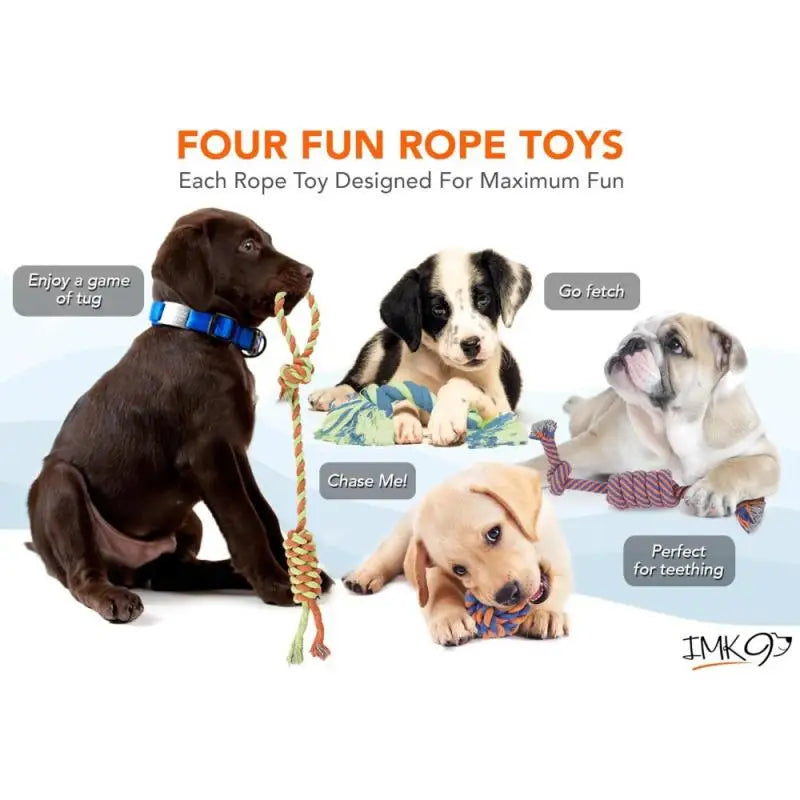 Gumay Bell Knot Dog Chew Toy For Teething And Training