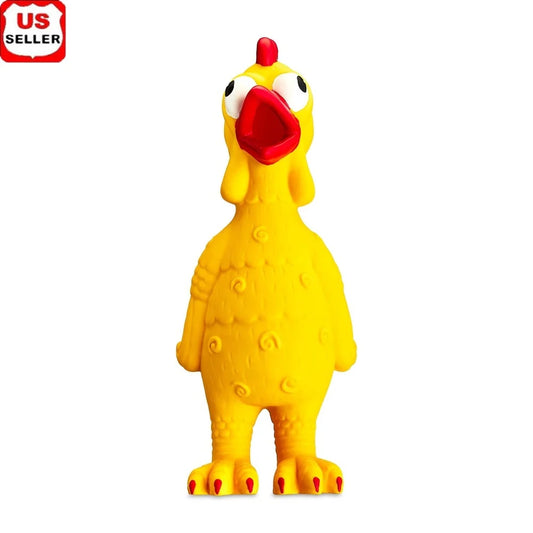 XMSJ Screaming Chicken Dog Toy Chew Level 2 Durable Latex