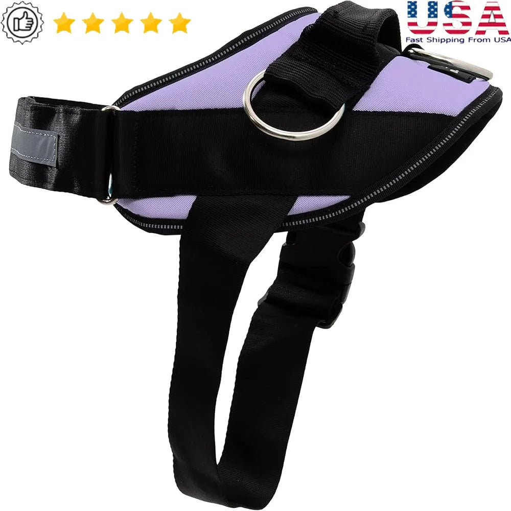 No Pull Dog Harness Adjustable Reflective Vest with 3 Clips