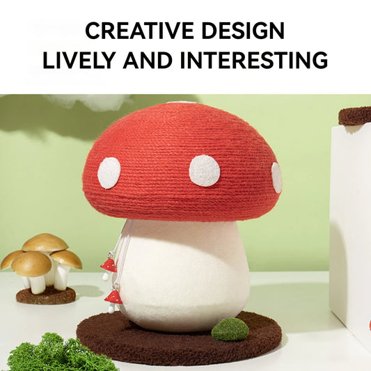 Red Cap Mushroom Cat Scratching Post Cute Indoor Cat Tower