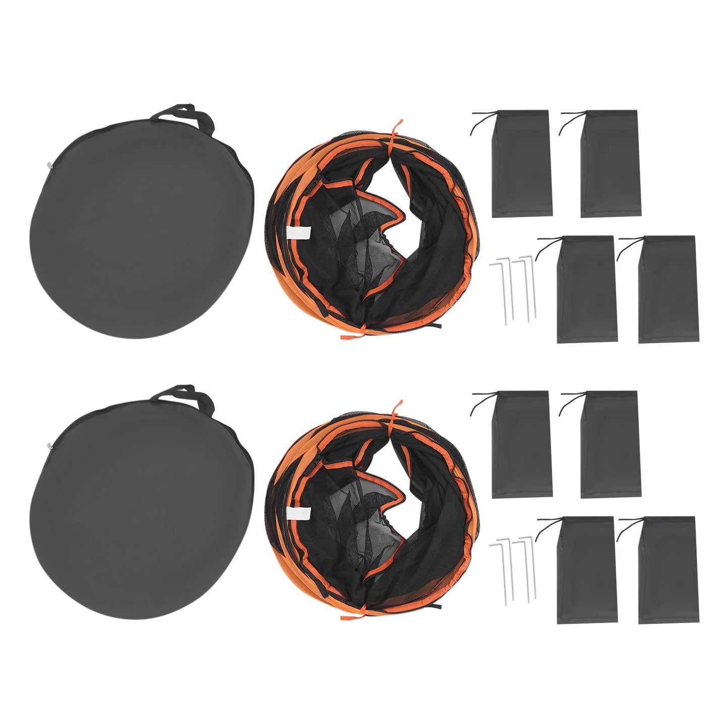 Foldable Cat Play Tunnel 2pcs Mesh Pet Channel for Cats and Dogs
