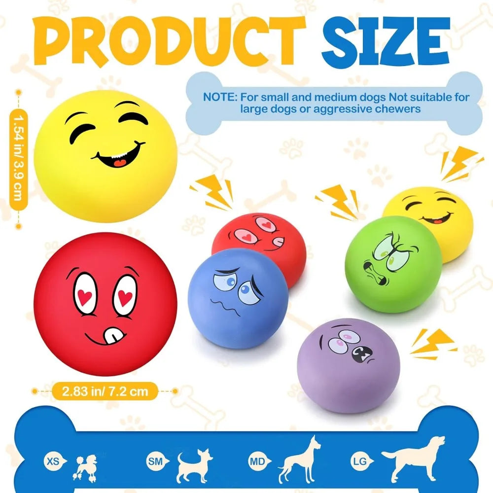 Hungdao 40 Pack Squeaky Latex Dog Balls Toys For Fetch