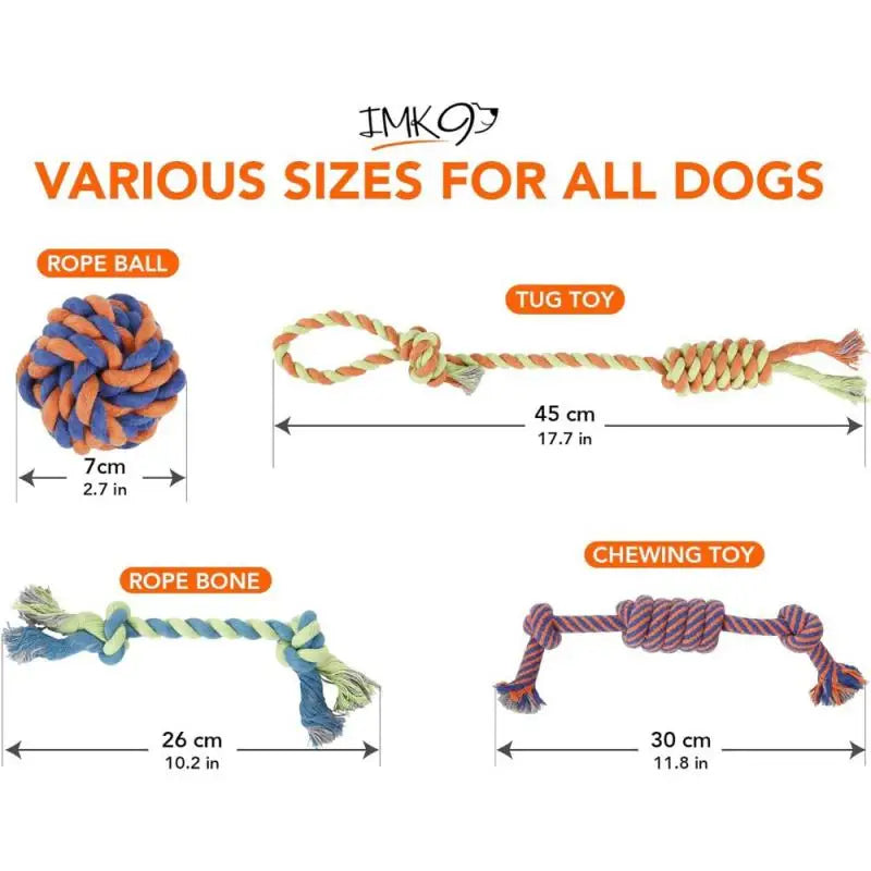 Gumay Bell Knot Dog Chew Toy For Teething And Training