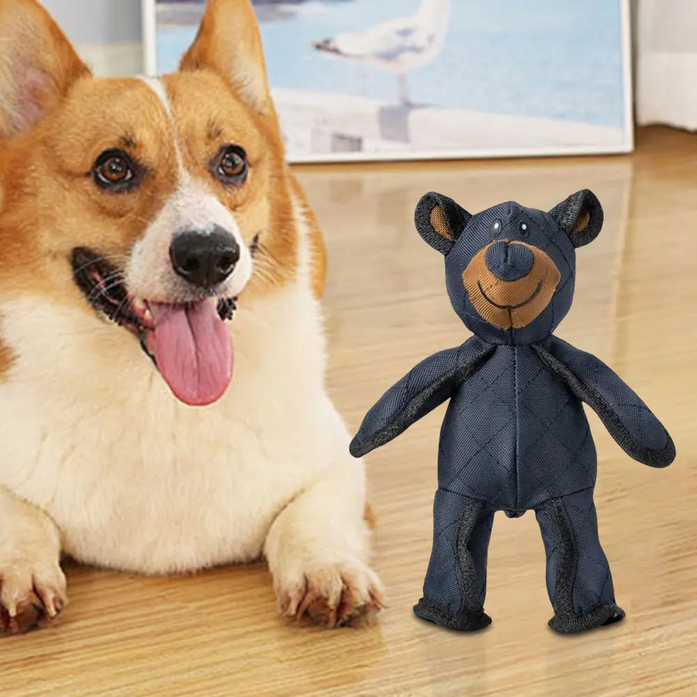 Hign-concerned Mighty Bear Robust Plush Interactive Dog Toy