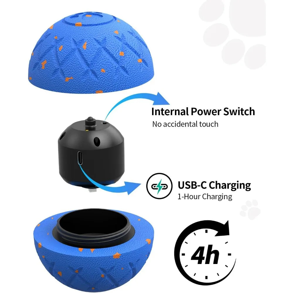 SCHITEC Interactive Dog Ball Toy With Smart Motion Modes