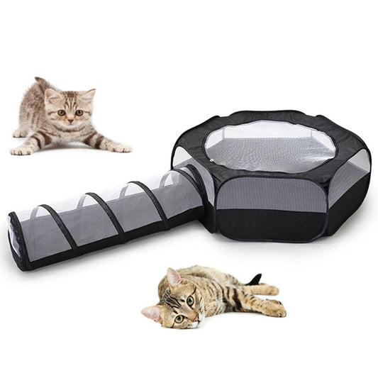 2 In 1 Cat Tunnel and Rabbit Cage Multifunctional Pet Nest
