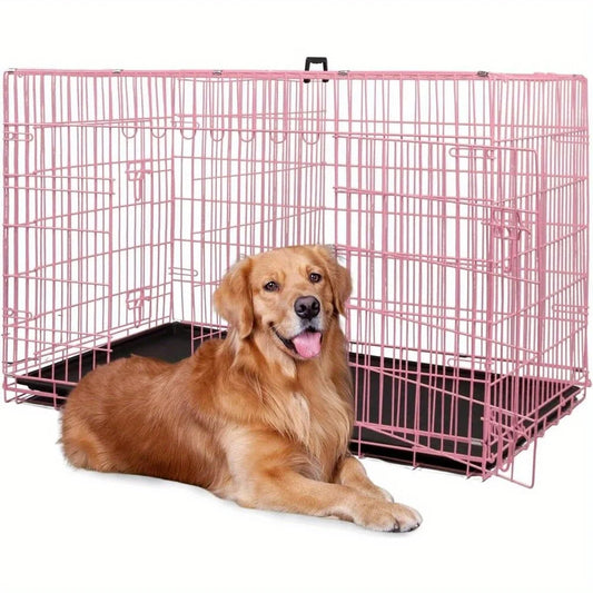 Hign-concerned Folding Wire Kennel For Large Dog Crate