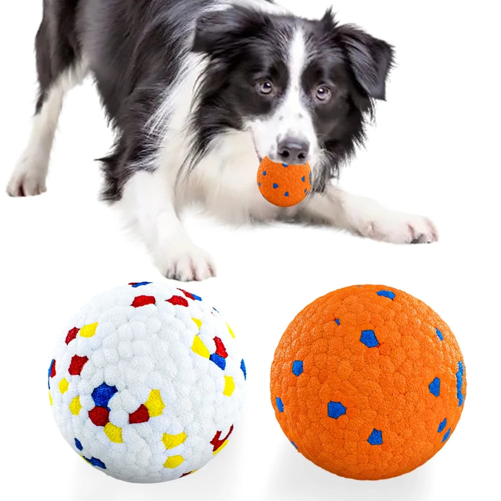 Vibrant Dog Toy Balls 2PK Bouncy Durable for Large Medium Dogs