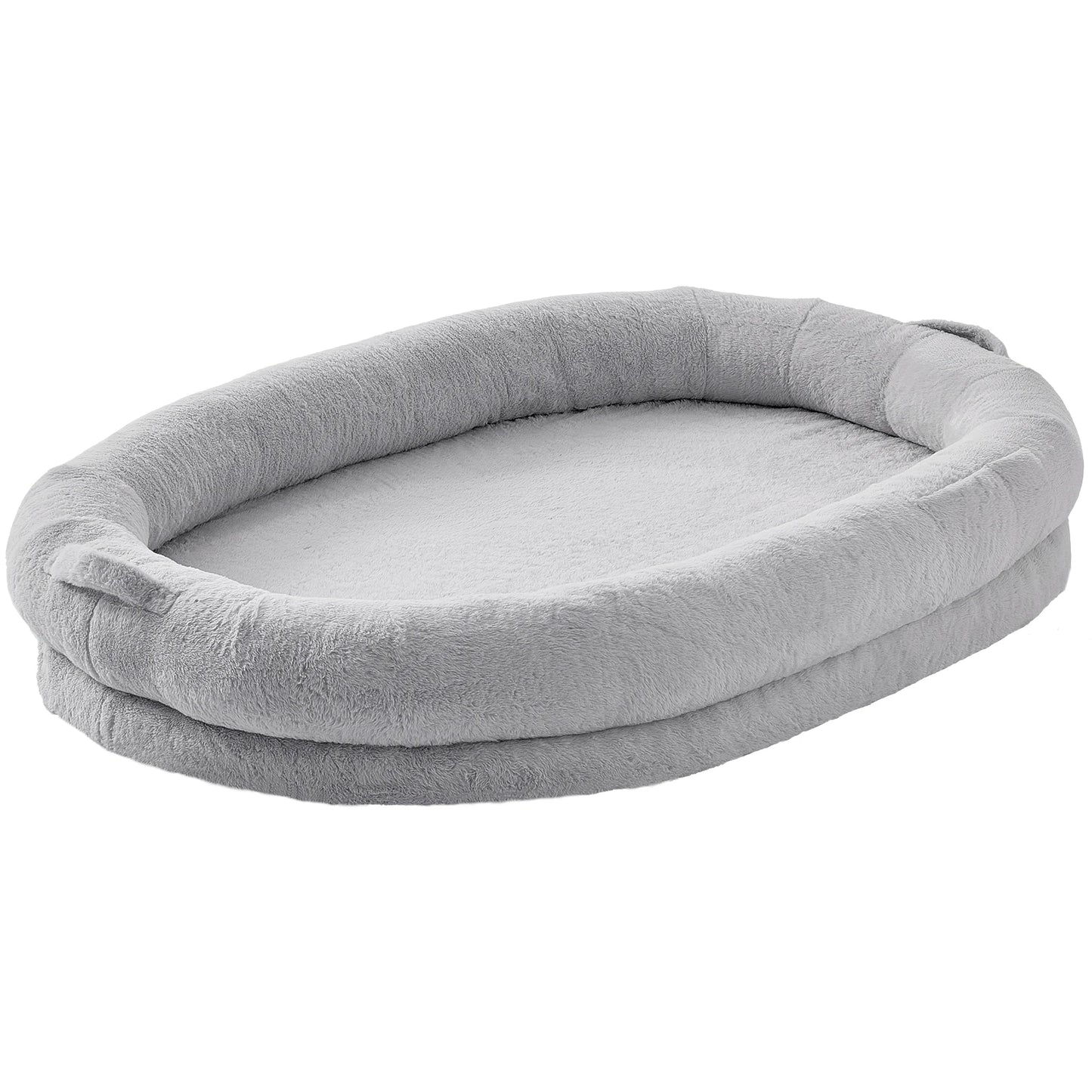 VEVOR Large Human Dog Bed with Washable Faux Rabbit Fur Cover