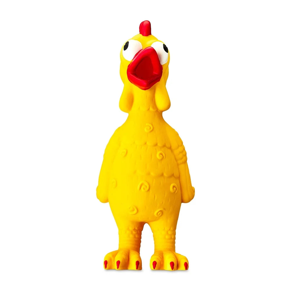 XMSJ Screaming Chicken Dog Toy Chew Level 2 Durable Latex
