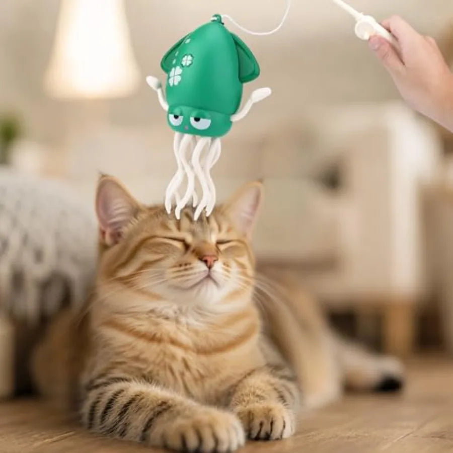 Hign-concerned Interactive Octopus Cat Toy Dancing Light Modes Indoor Cats