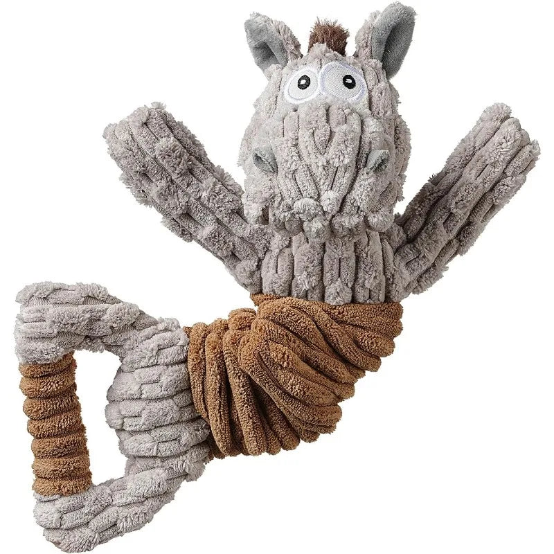 Hign-concerned Durable Plush Dog Tug Toy Set For Fun