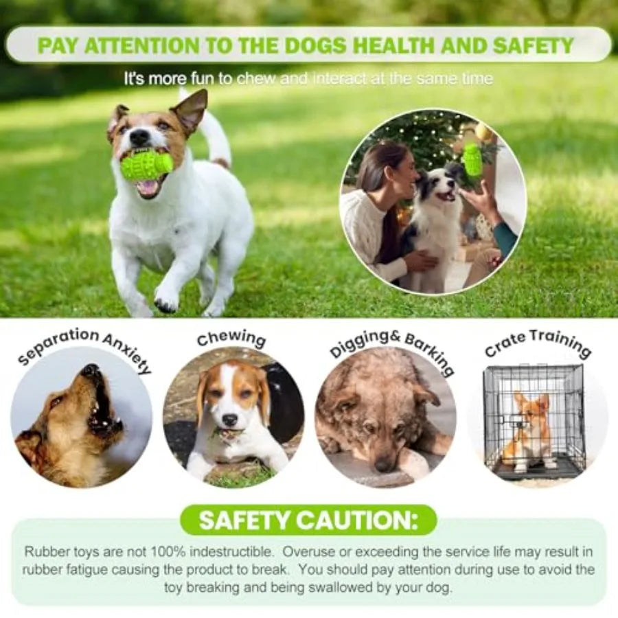 Hign-Concerned Interactive Rubber Chew Squeaky Toy For Large Dogs