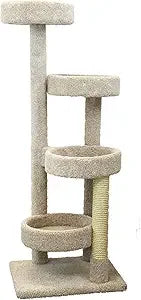 Beige Cat Tree by Zhiyong for Large Cats and Indoor Fun