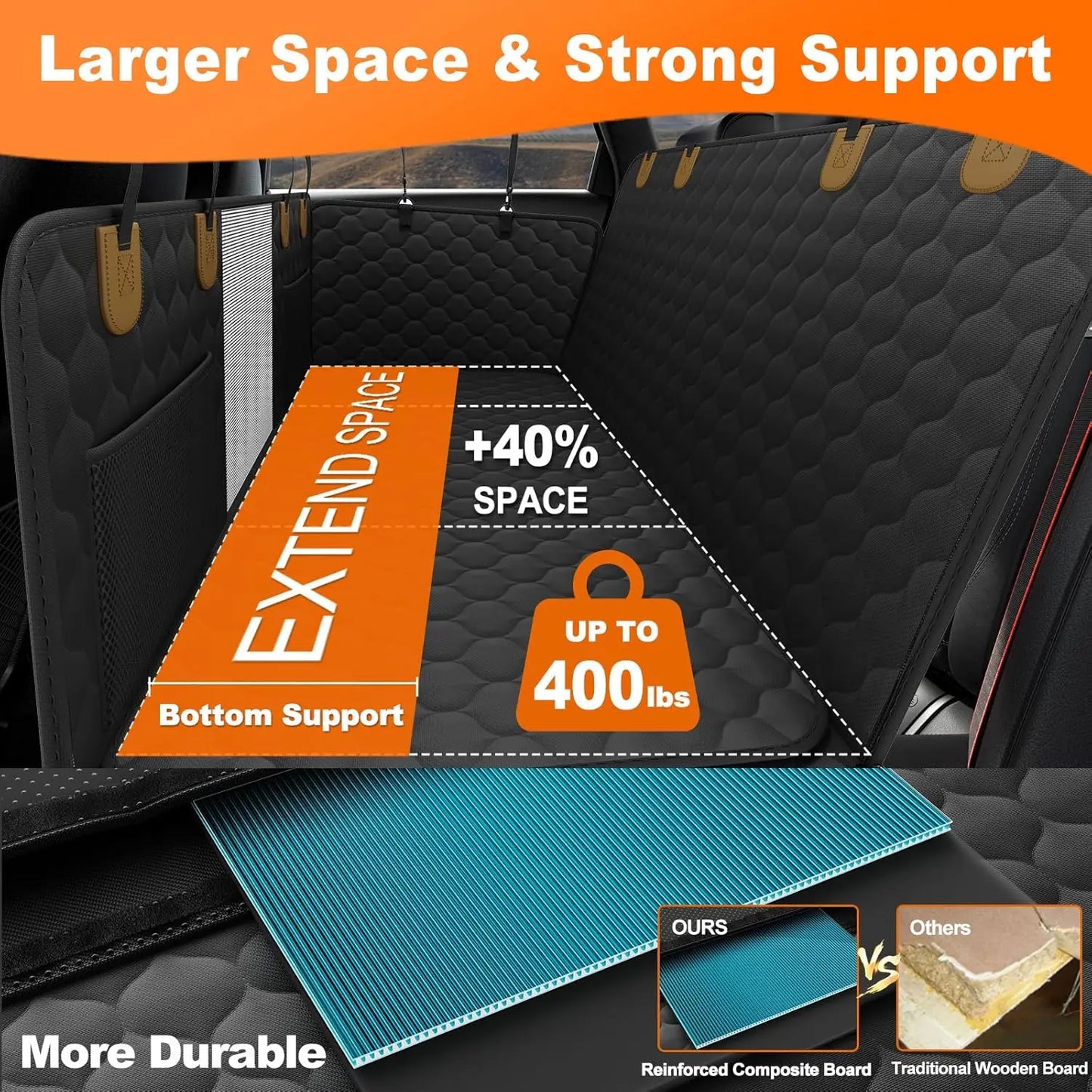 WedyvkoCN Waterproof Pet Travel Car Seat Hammock Protector