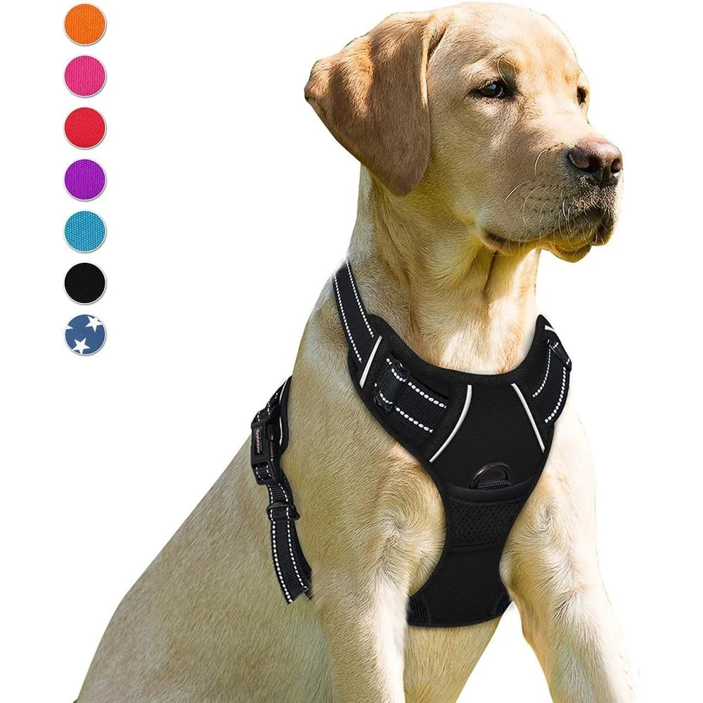 No Pull Reflective Dog Harness for Large Dogs with Control Handle