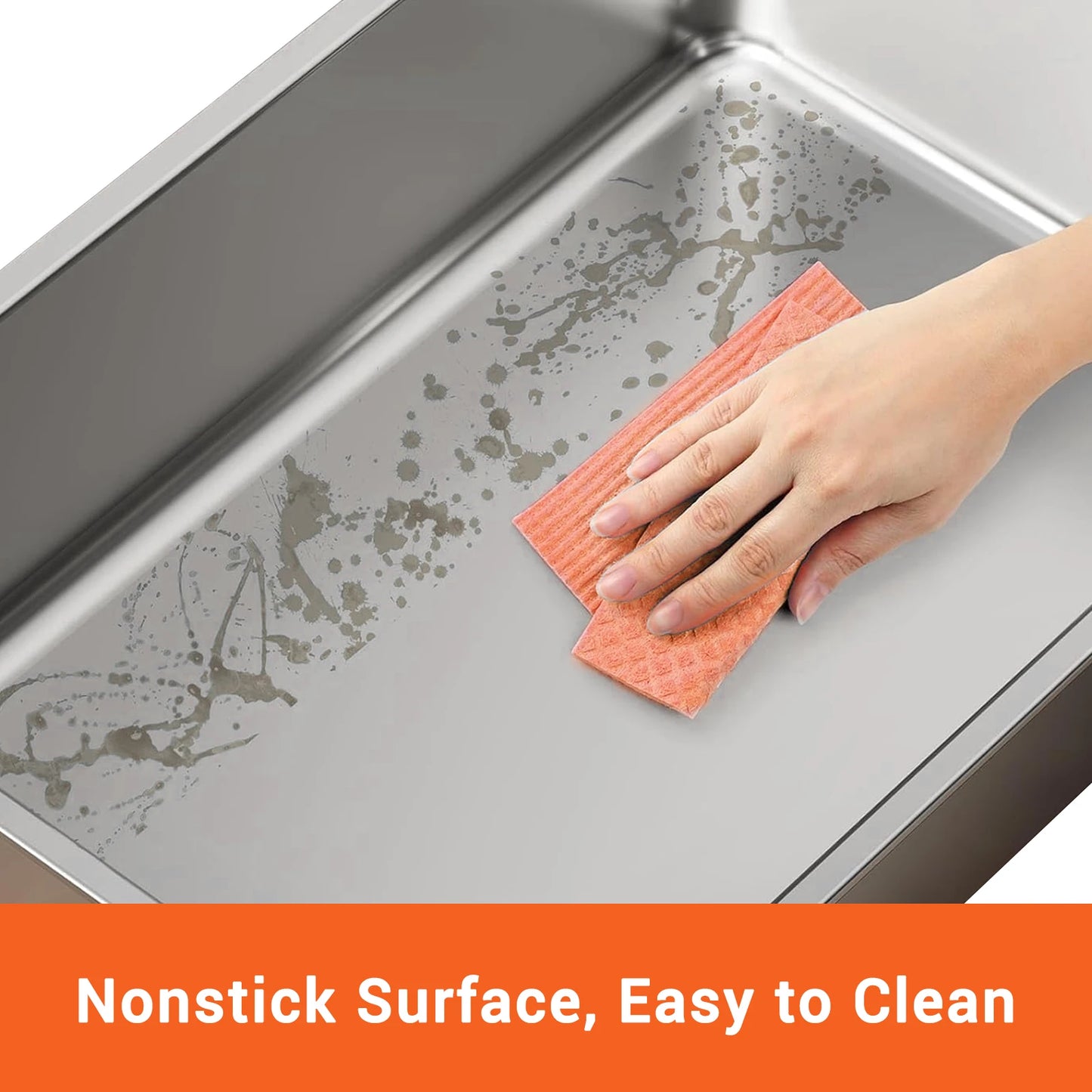 HiMISSH Stainless Steel Covered Litter Box Top Entry for Cats