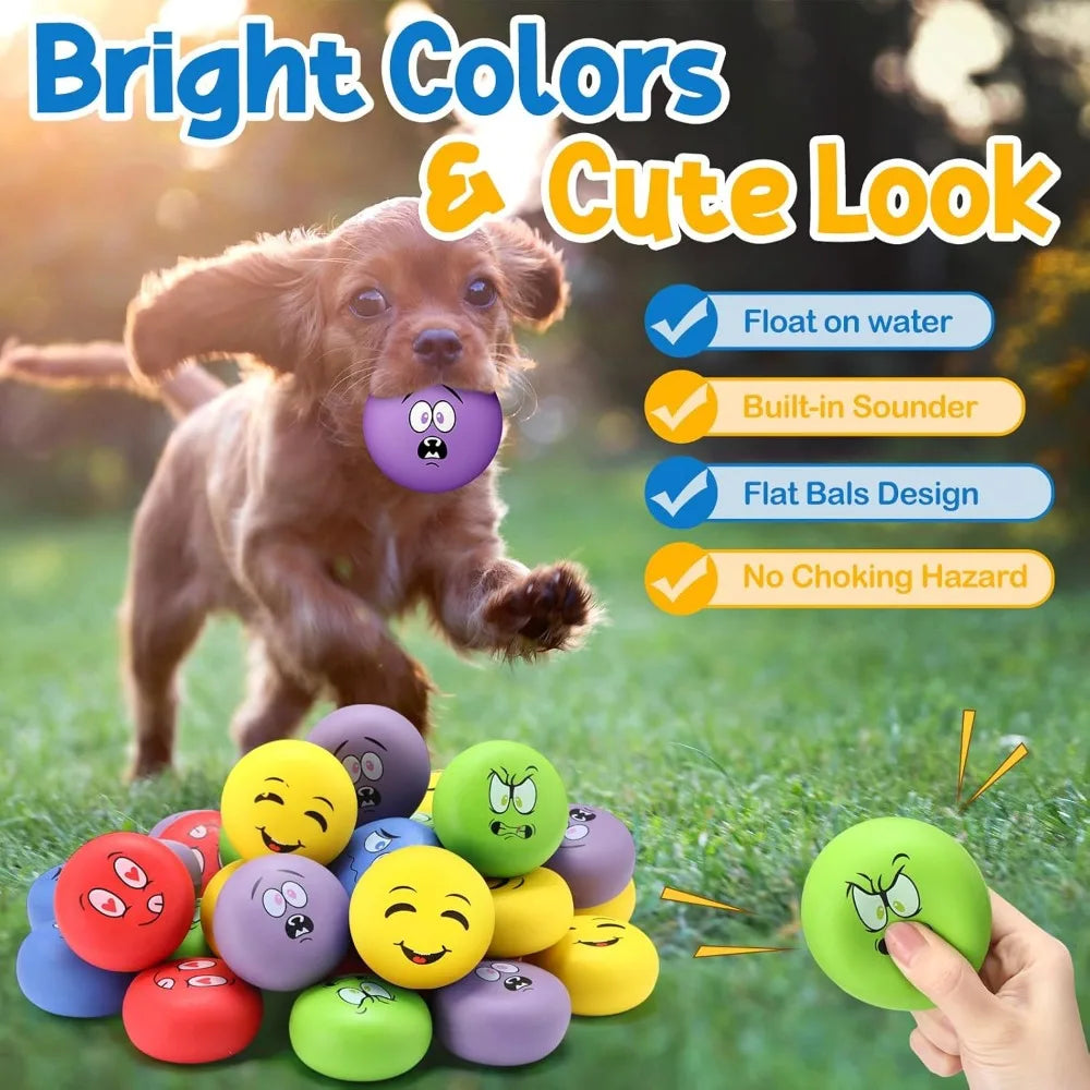 Hungdao 40 Pack Squeaky Latex Dog Balls Toys For Fetch