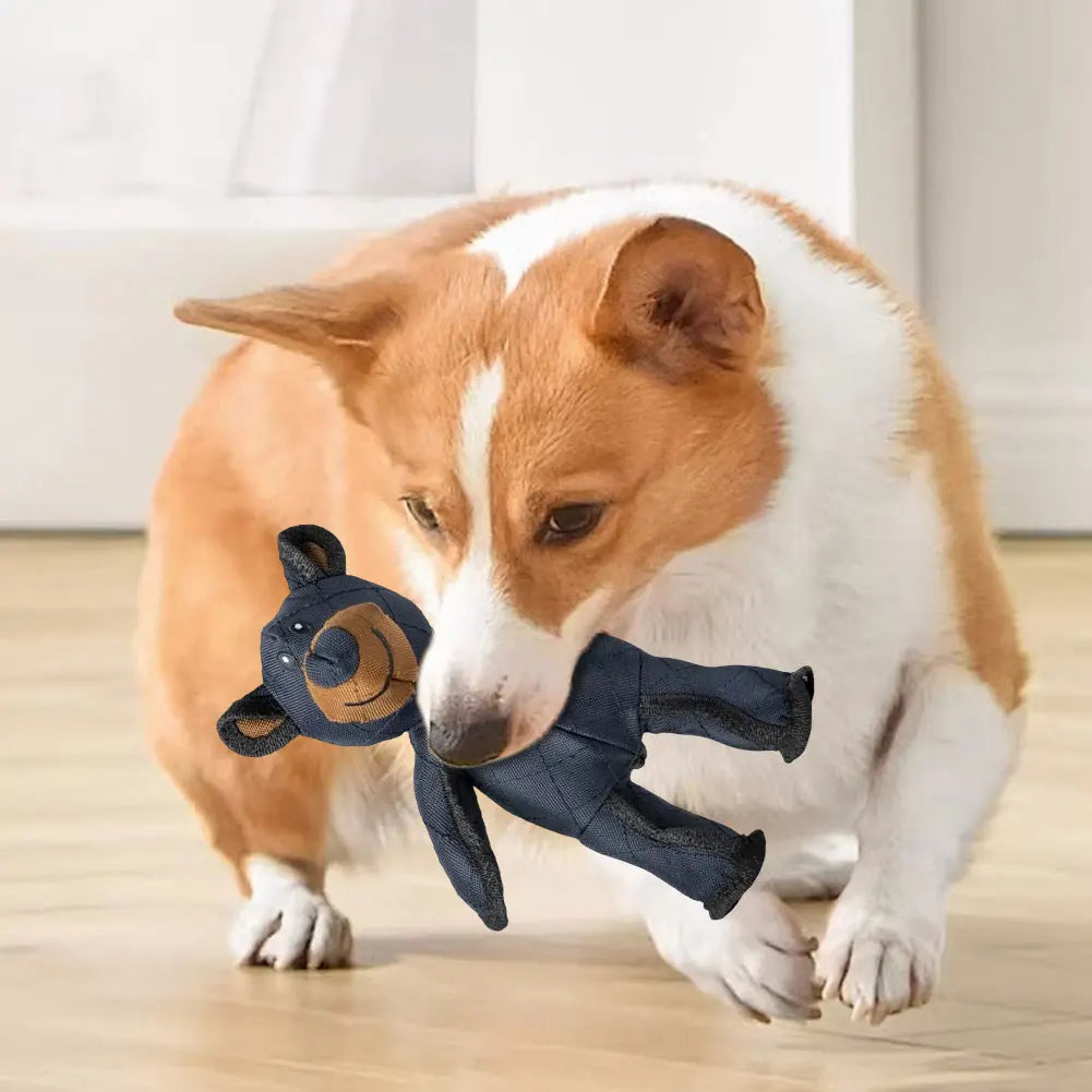 Hign-concerned Mighty Bear Plush Interactive Dog Toy With Sound