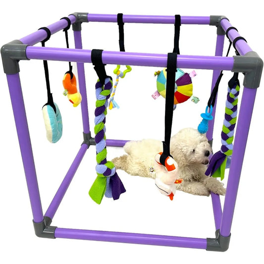 Hign Concerned Puppy Play Gym With Eight Hanging Toys