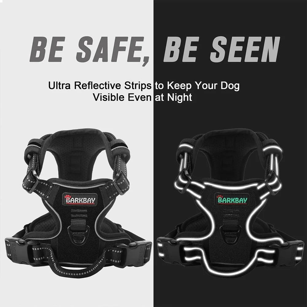 No Pull Reflective Dog Harness for Large Dogs with Control Handle