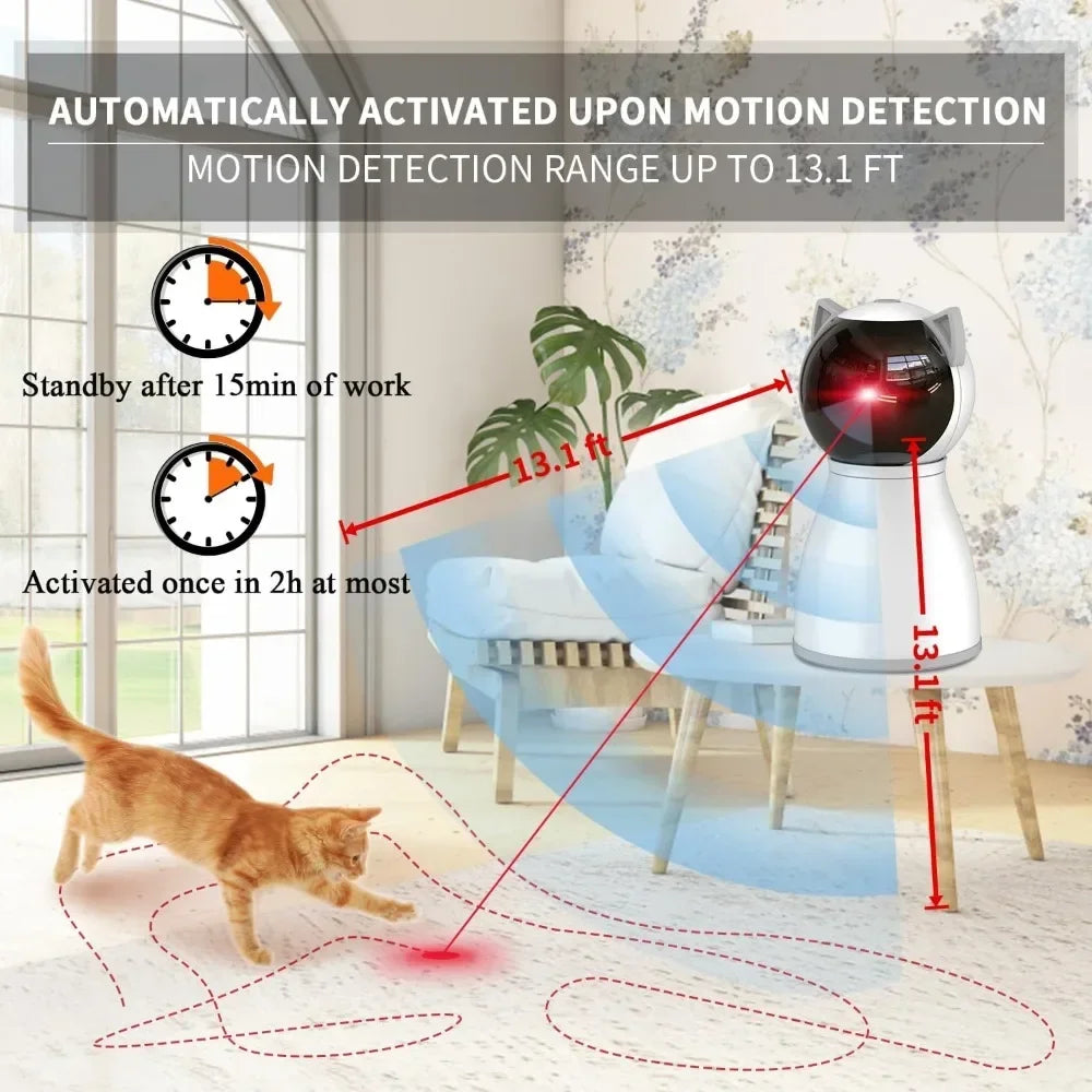 Automatic Random Trajectory Cat Laser Toy for Indoor Fun