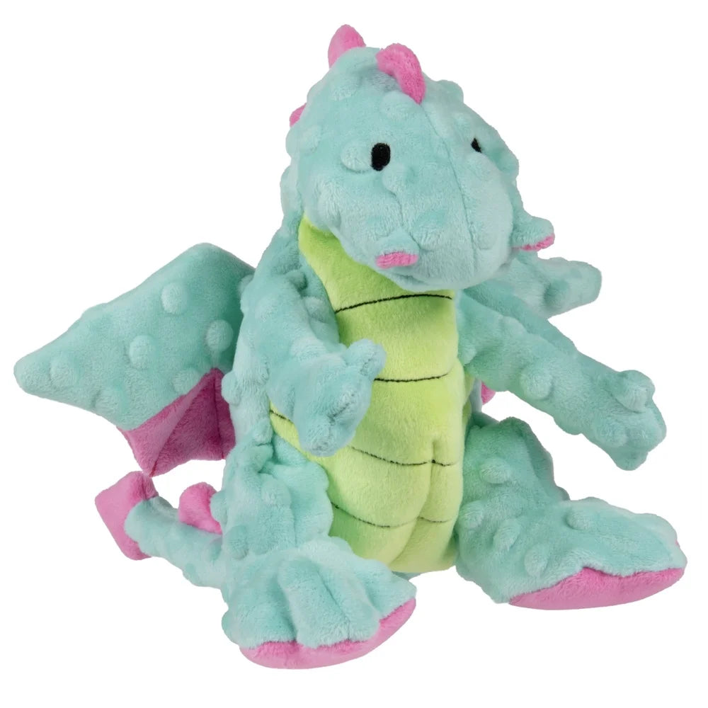 XMSJ Plush Dragon Dog Toy Chew Guard Squeaker Wings