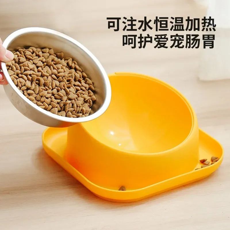 Anti-Overturning Non-Slip Cat Feeder Bowl 15 Degree Slope