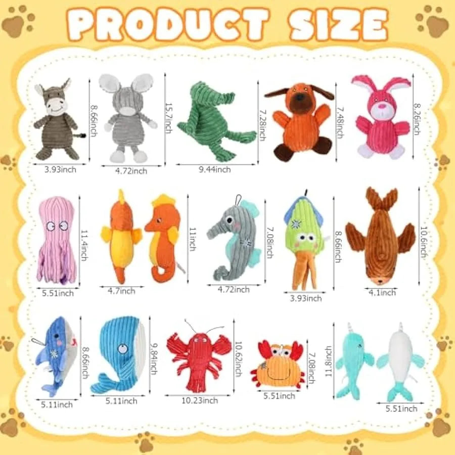 Hign-concerned Dog Squeaky Toys Bulk Plush Assortment