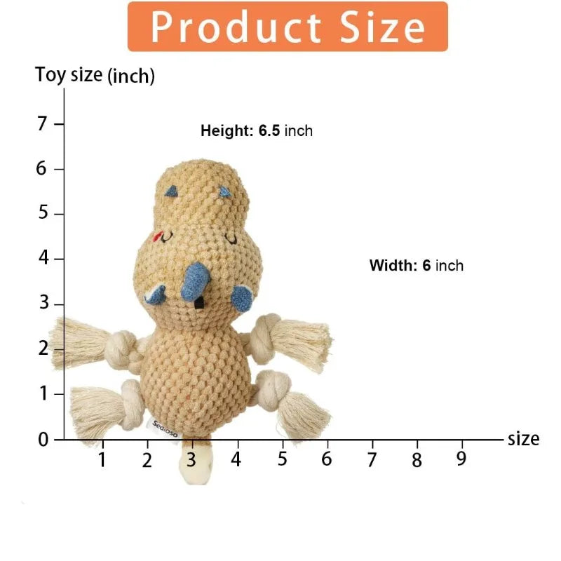 Hign-concerned Durable Plush Dog Tug Toy Set For Fun