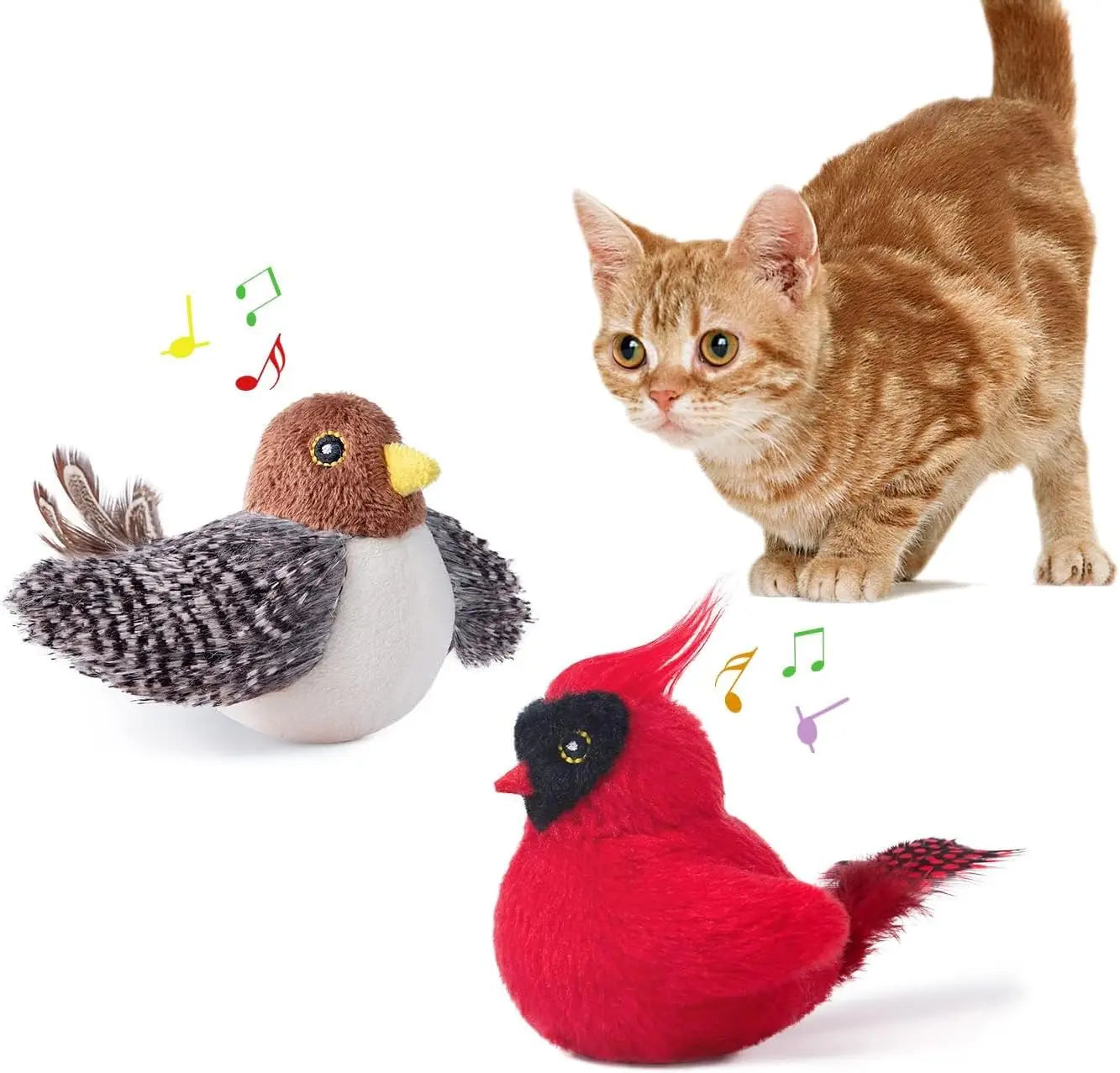 CN Zhejiang Two Chirping Birds Cat Toys