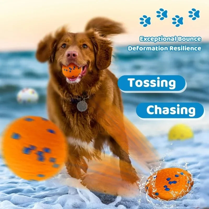 Vibrant Dog Toy Balls 2PK Bouncy Durable for Large Medium Dogs