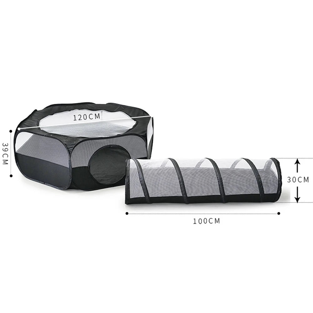 2 In 1 Cat Tunnel and Rabbit Cage Multifunctional Pet Nest